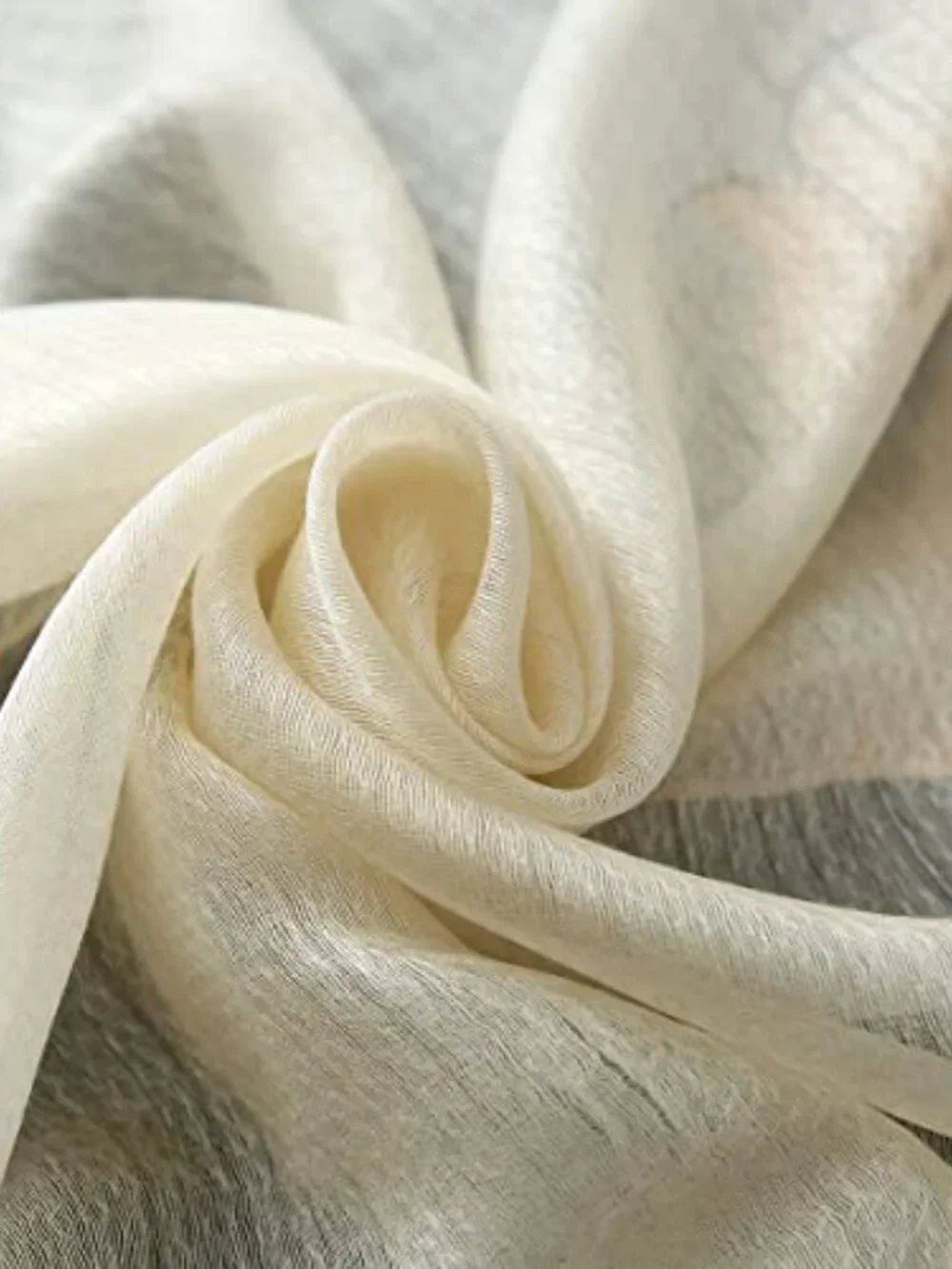 Mulberry Silk Blend Long Embroidered Floral Scarf Shawl Wrap Neckerchief